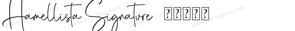 Hamellista Signature字体转换